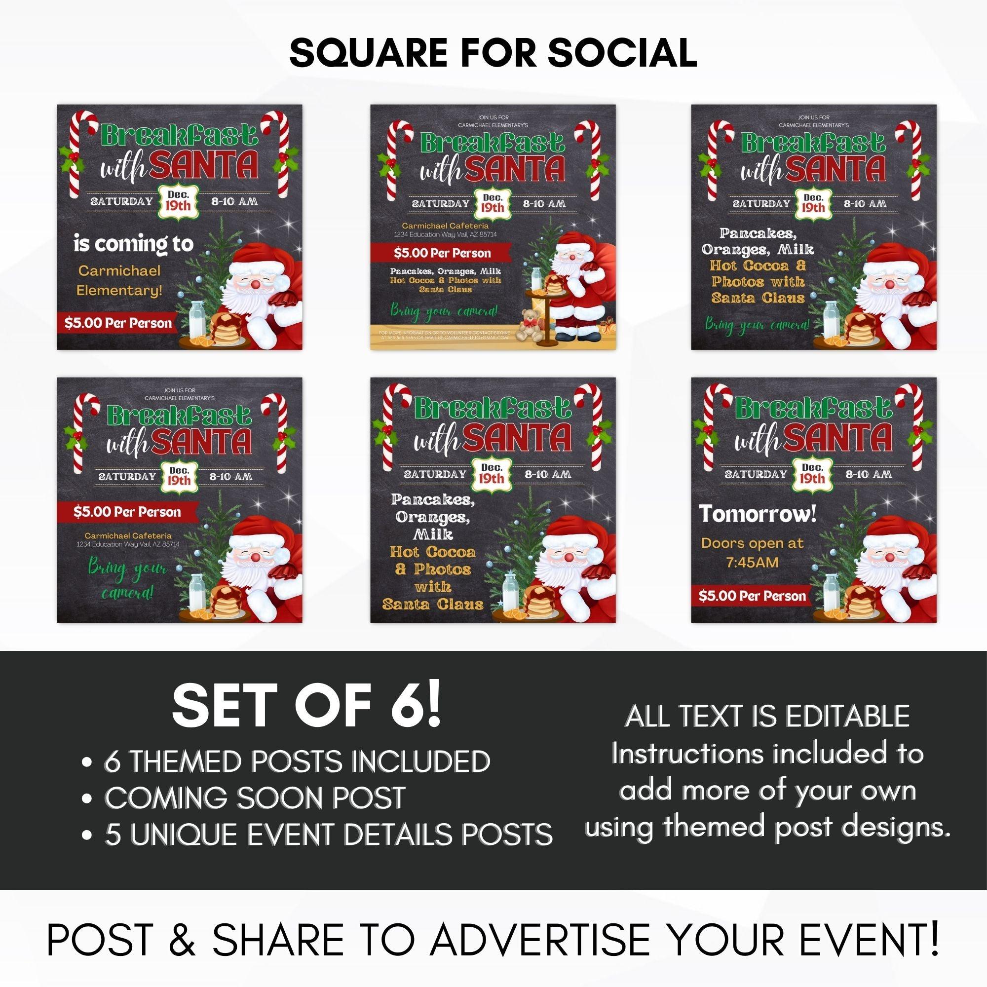 breakfast wtih santa invitation flyer