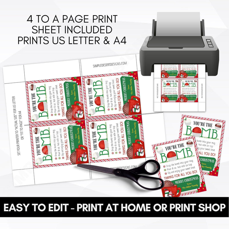 hot cocoa bomb labels