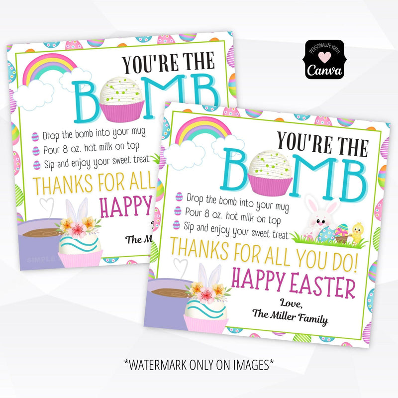 Chocolate Bomb Tag Easter