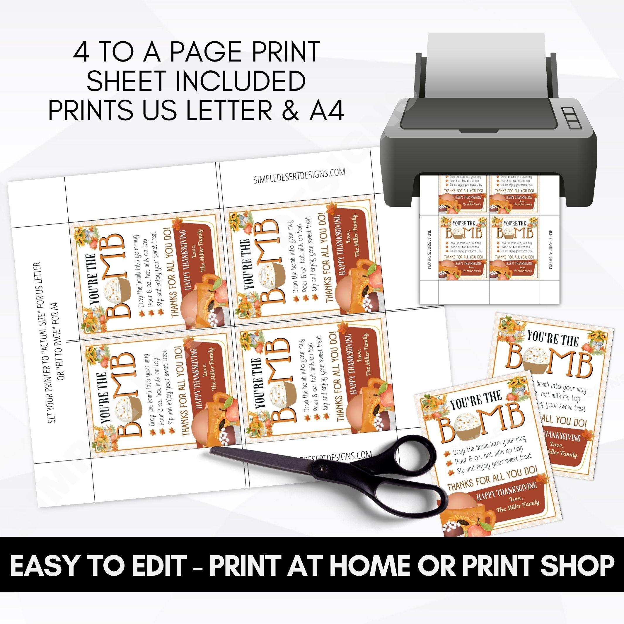 Fall treat bag tags chocolate