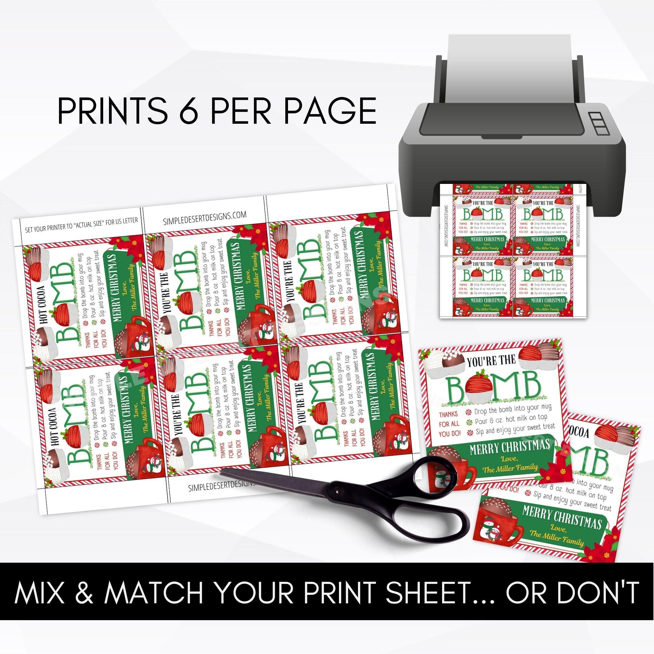 Holiday treat bag tags chocolate