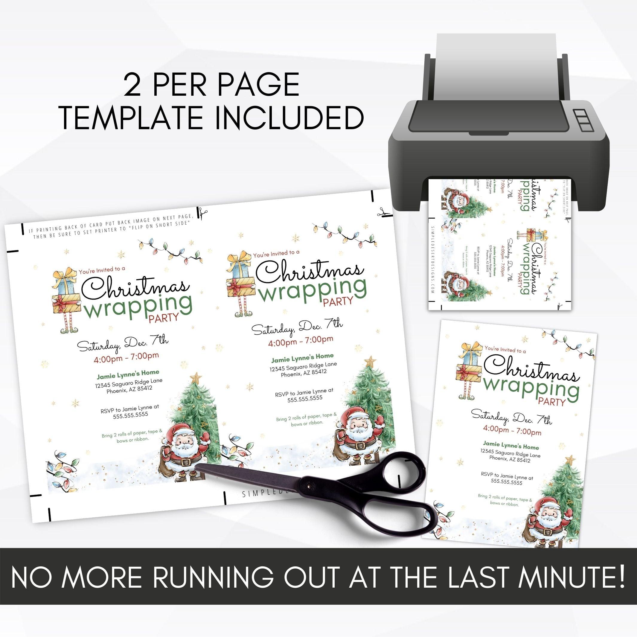 printable christmas party for kids invitation