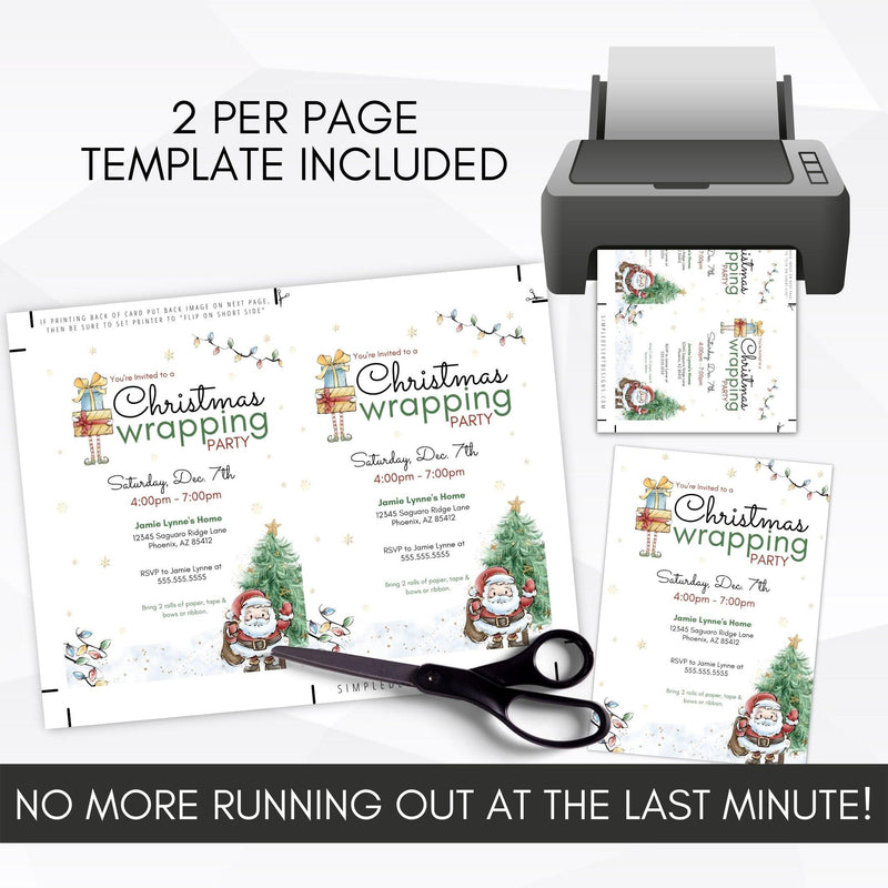 printable christmas party for kids invitation