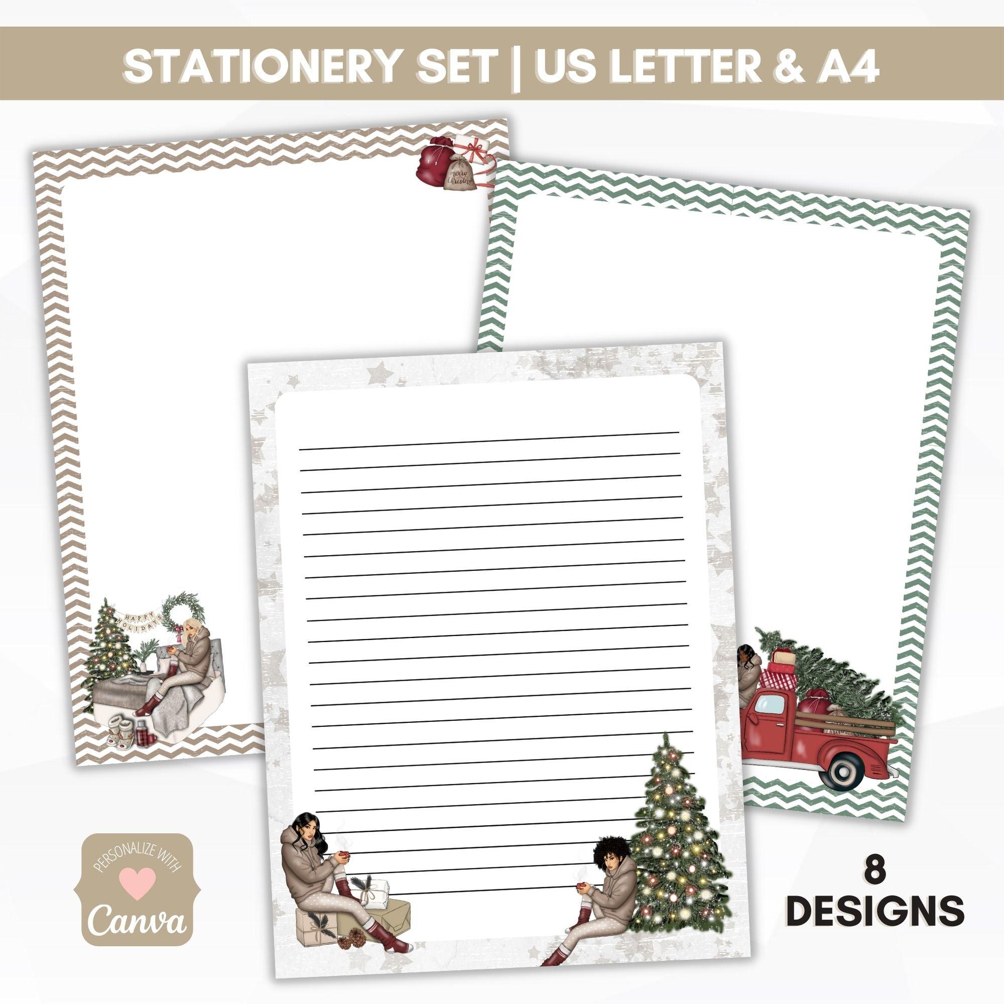 christmas journal paper lined and unlined