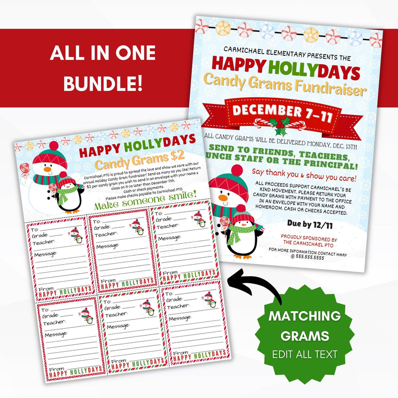 winter christmas fundraiser flyers