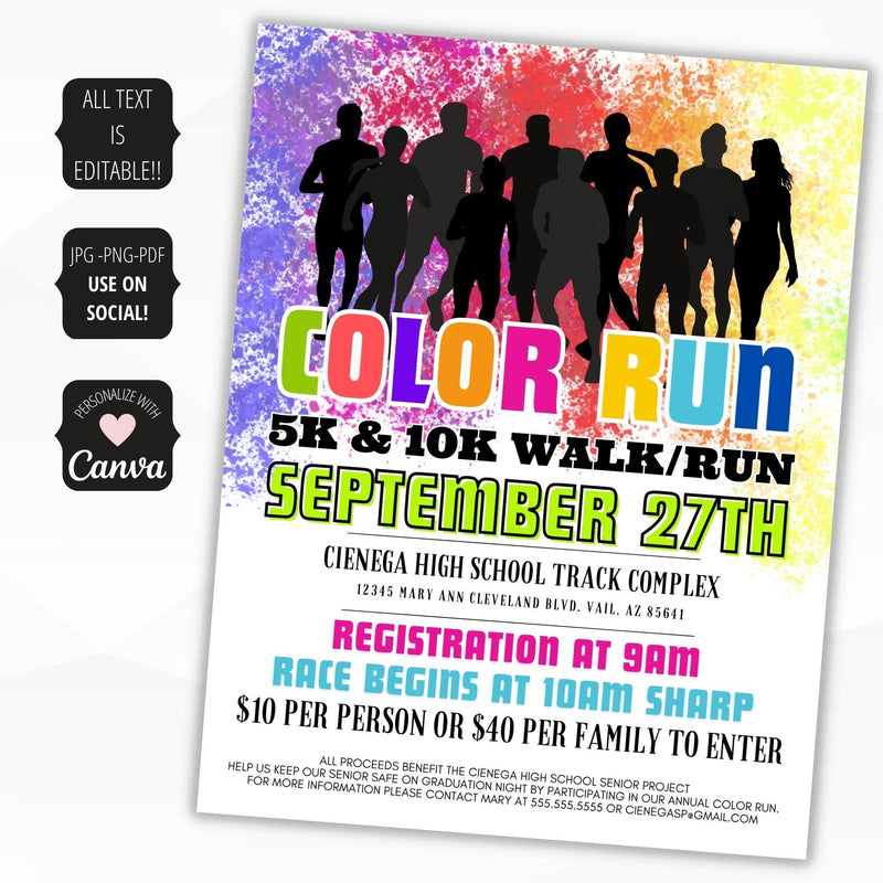 color run flyer