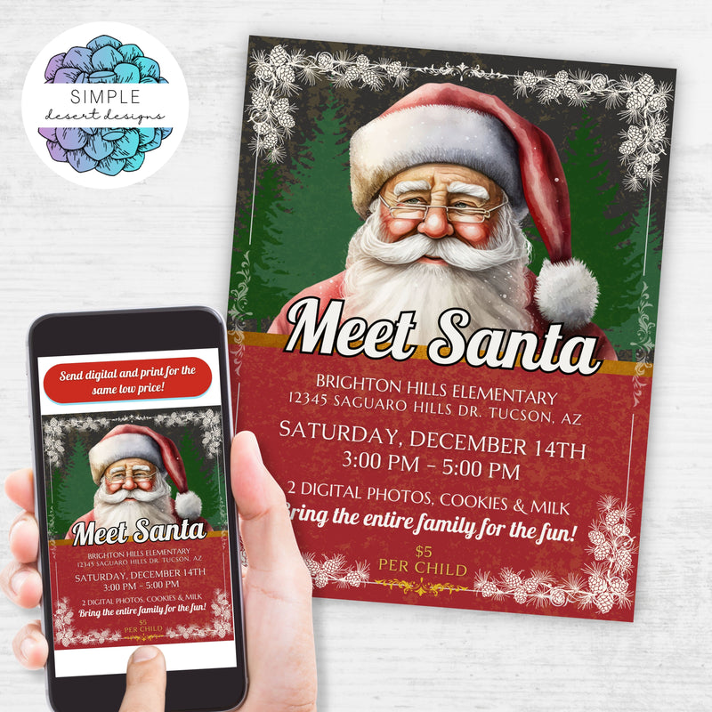 custom diy santa claus flyer template for realistic life like santa