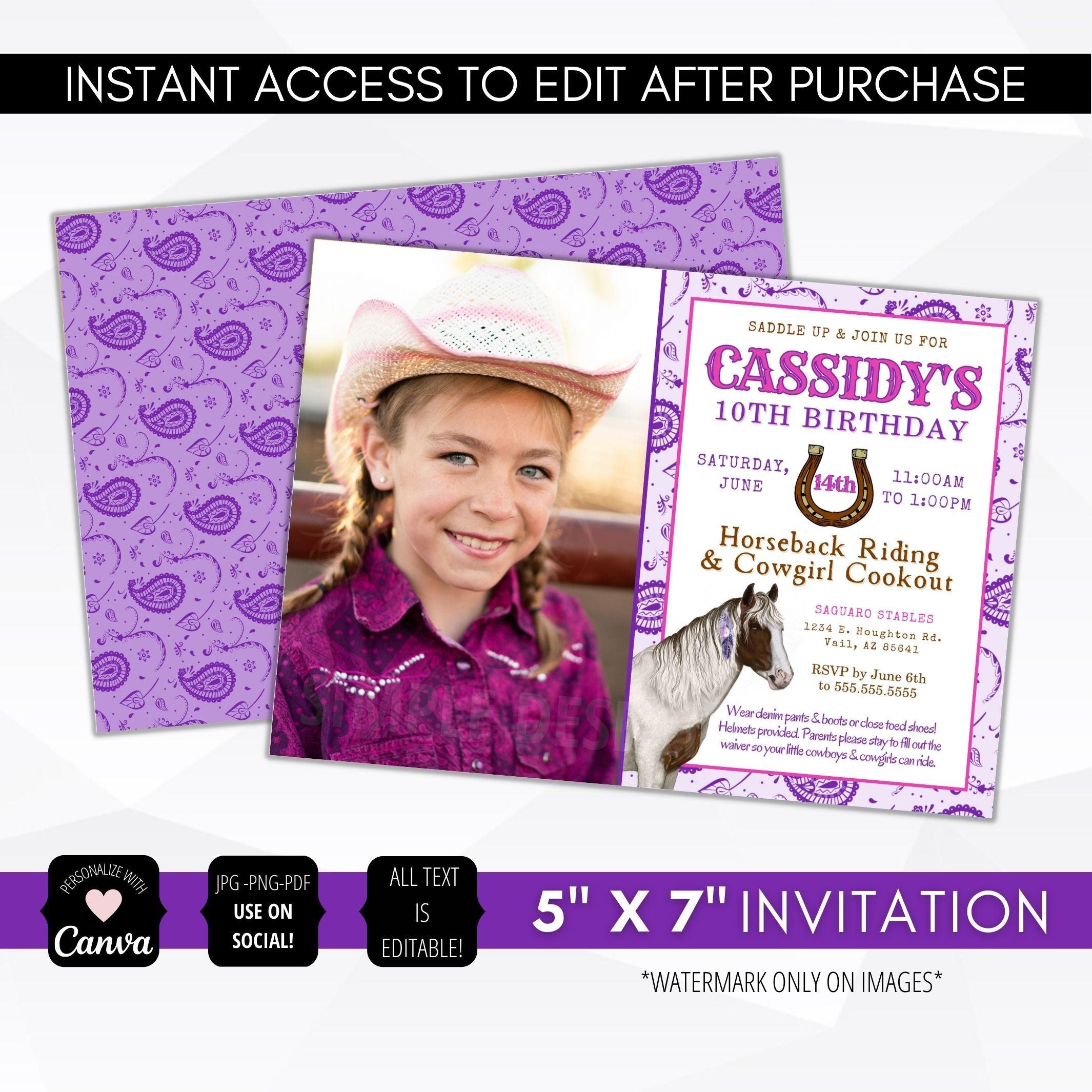 cowgirl birthday party supplies