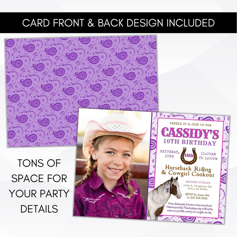 cowgirl invitations