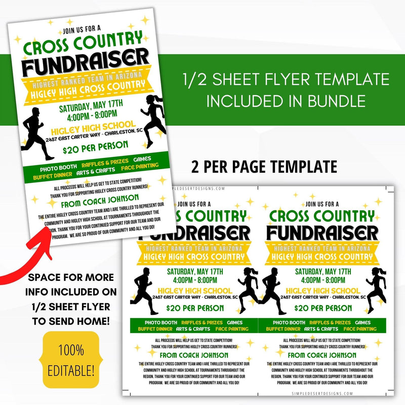 cross country athletic booster club, school, club fundraiser event banquet