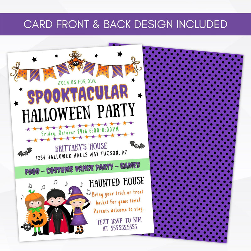printable halloween trunk or treat invitation