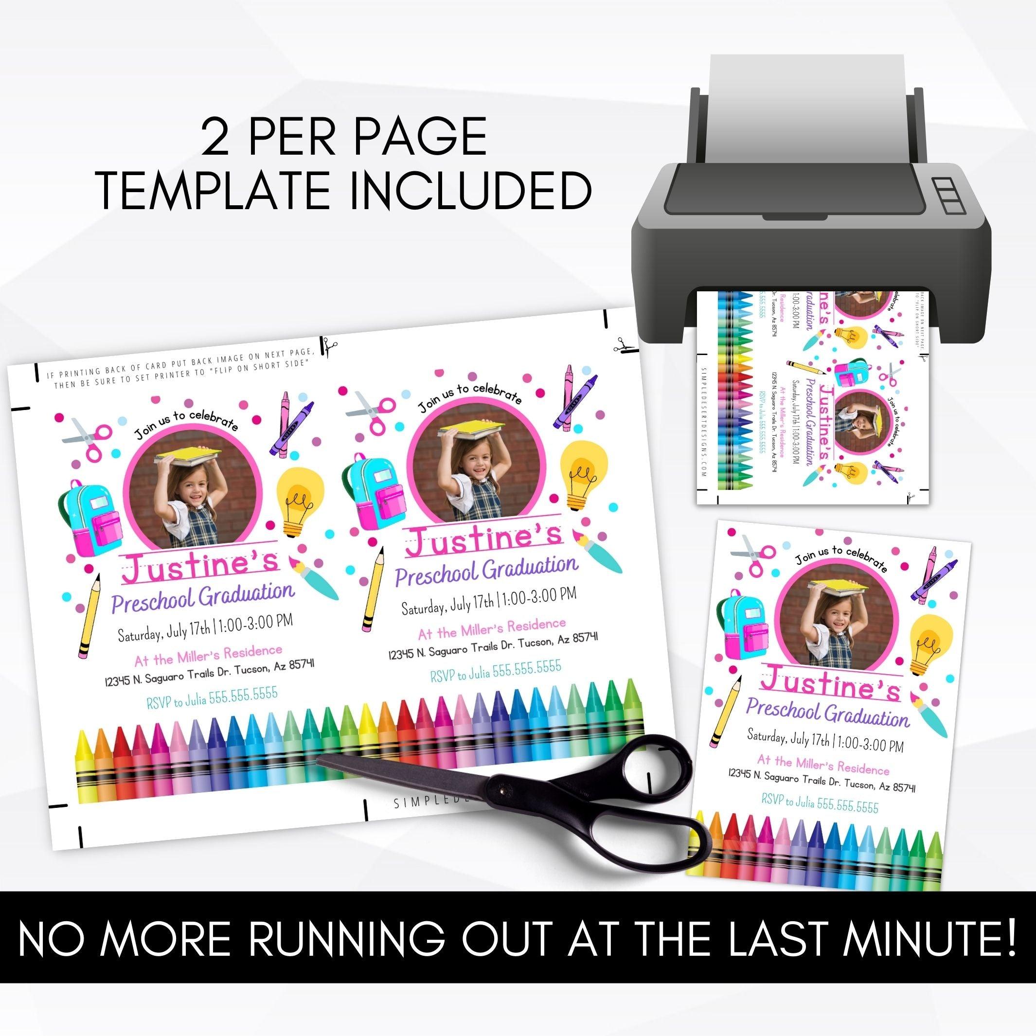 pre k graduation invitation