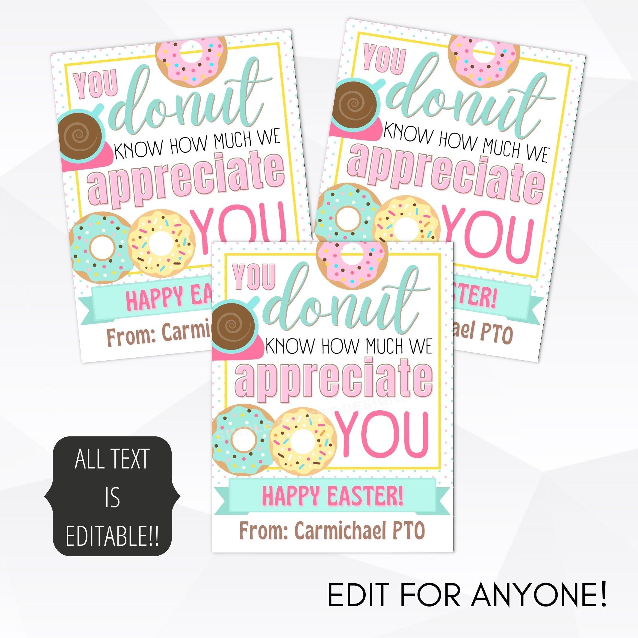 Easter teacher gifts idea