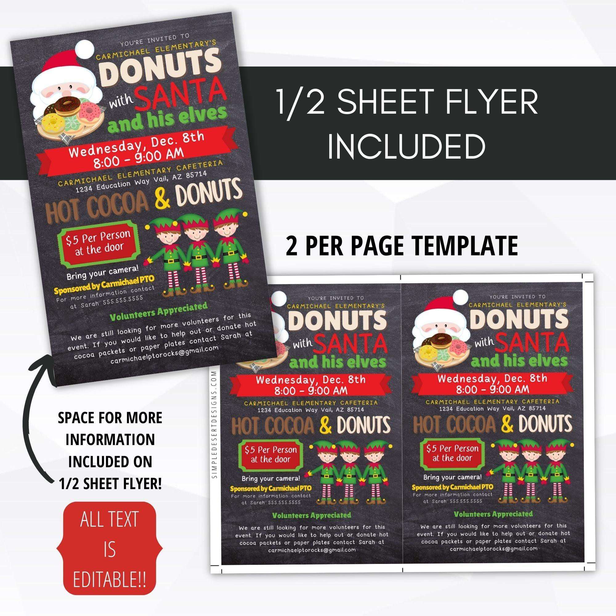 editable winter fundraiser flyer school pto pta community hoa