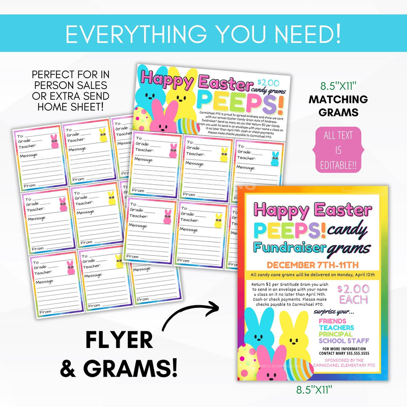 easy Easter fundraiser flyer set