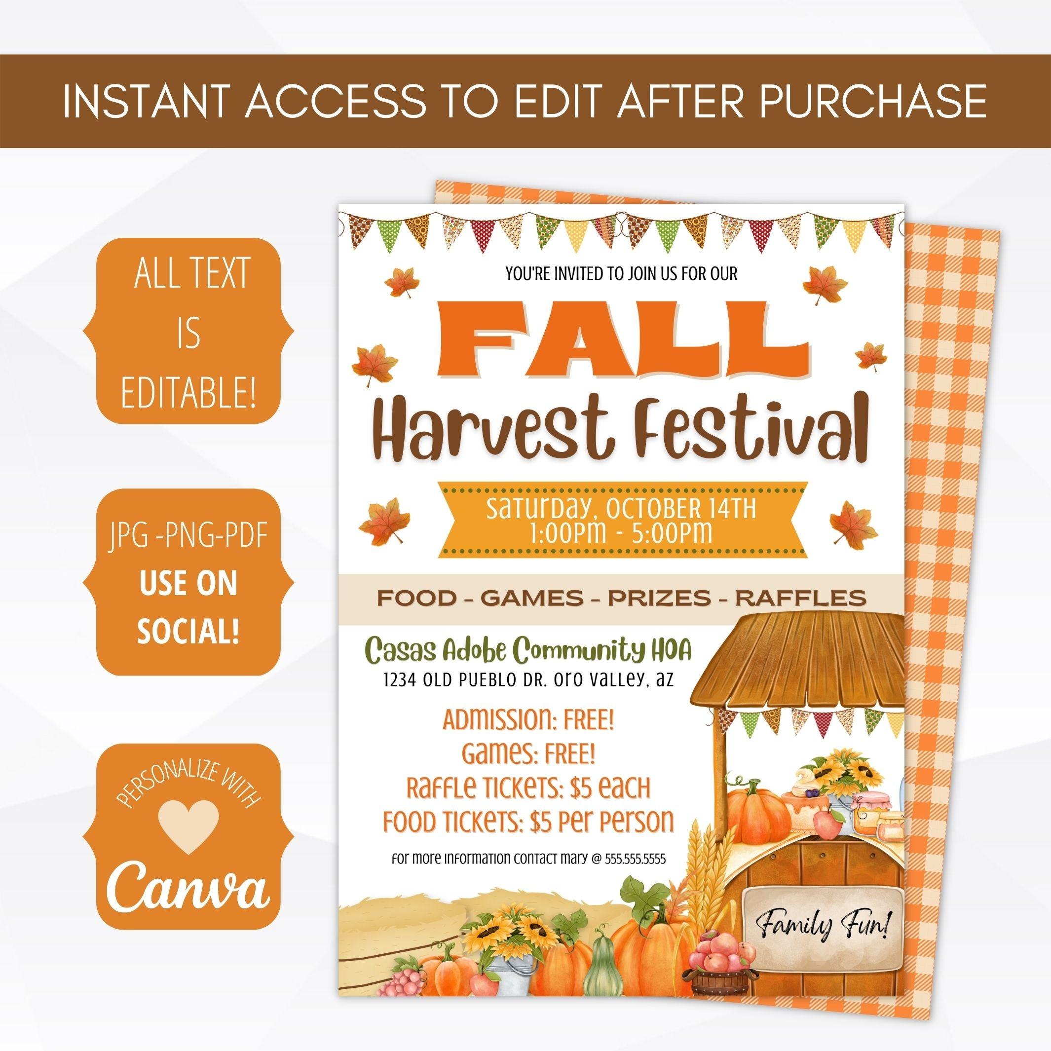Autumn Craft Fair Invitation Template