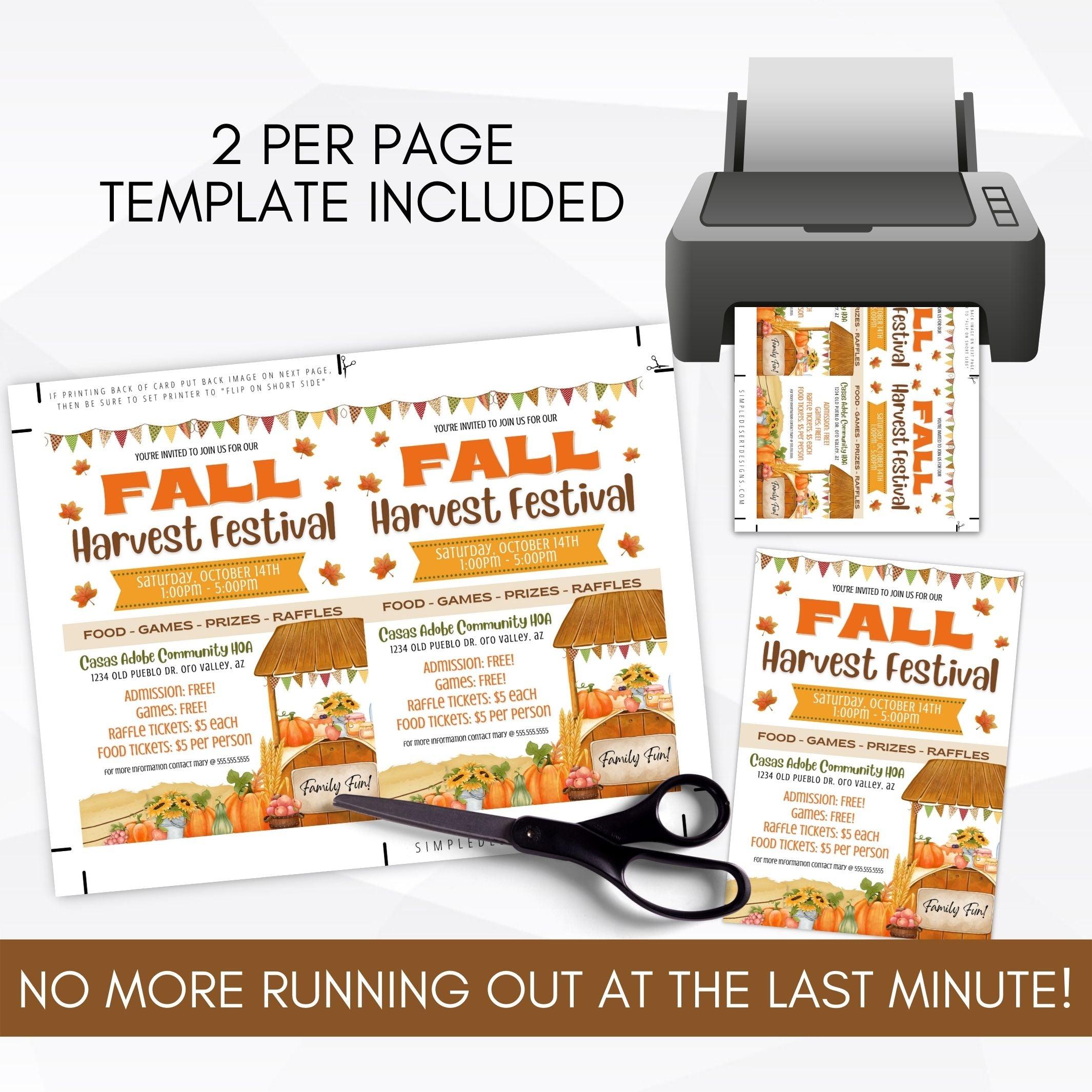 Printable Thanksgiving Harvest Party Invitation