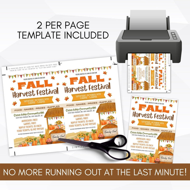 Printable Thanksgiving Harvest Party Invitation