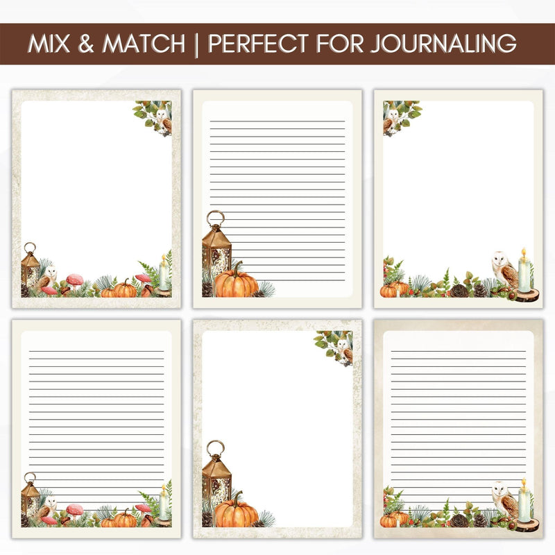 printable journal paper writing paper set