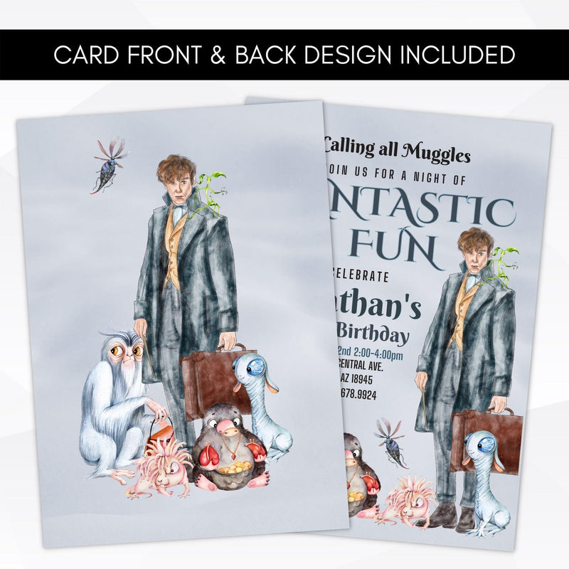 editable magical birthday invite template