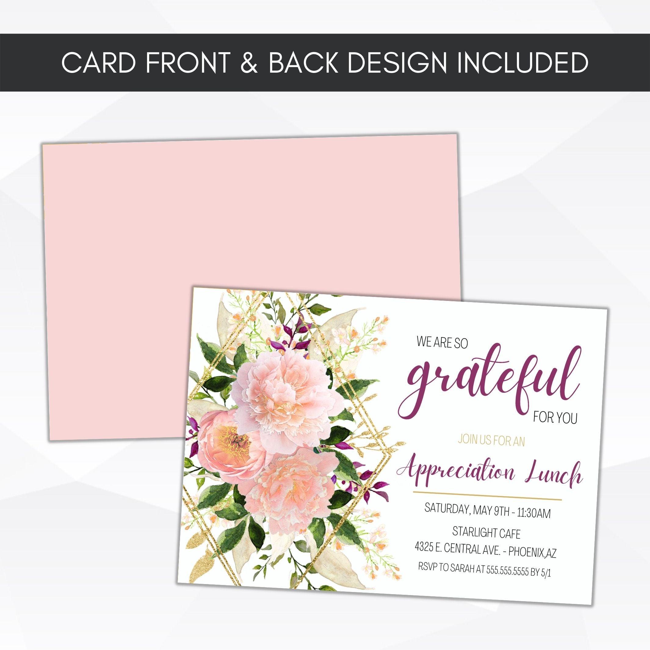 appreciation lunch brunch dinner nurse employee staff teacher appreciation week invite