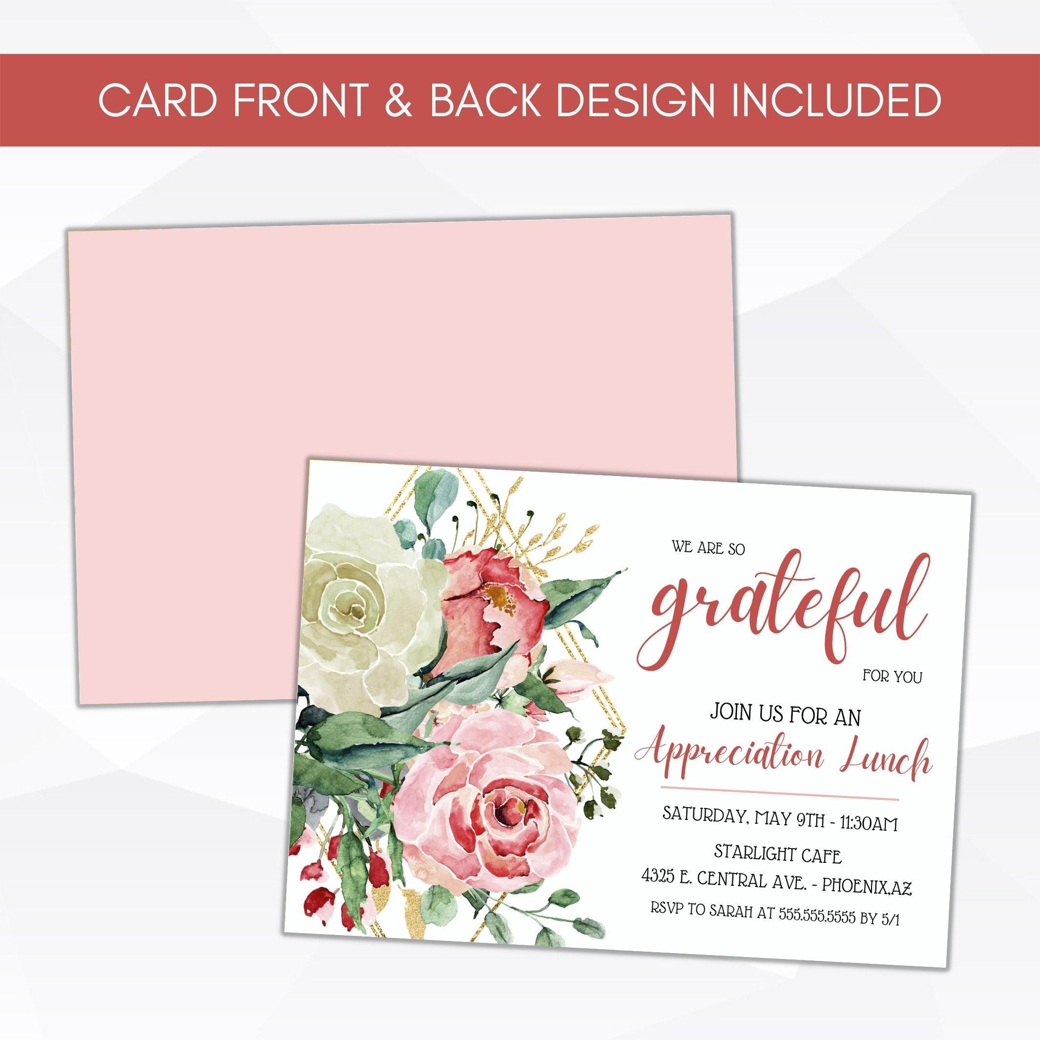 appreciation lunch brunch dinner nurse employee staff teacher appreciation week invite