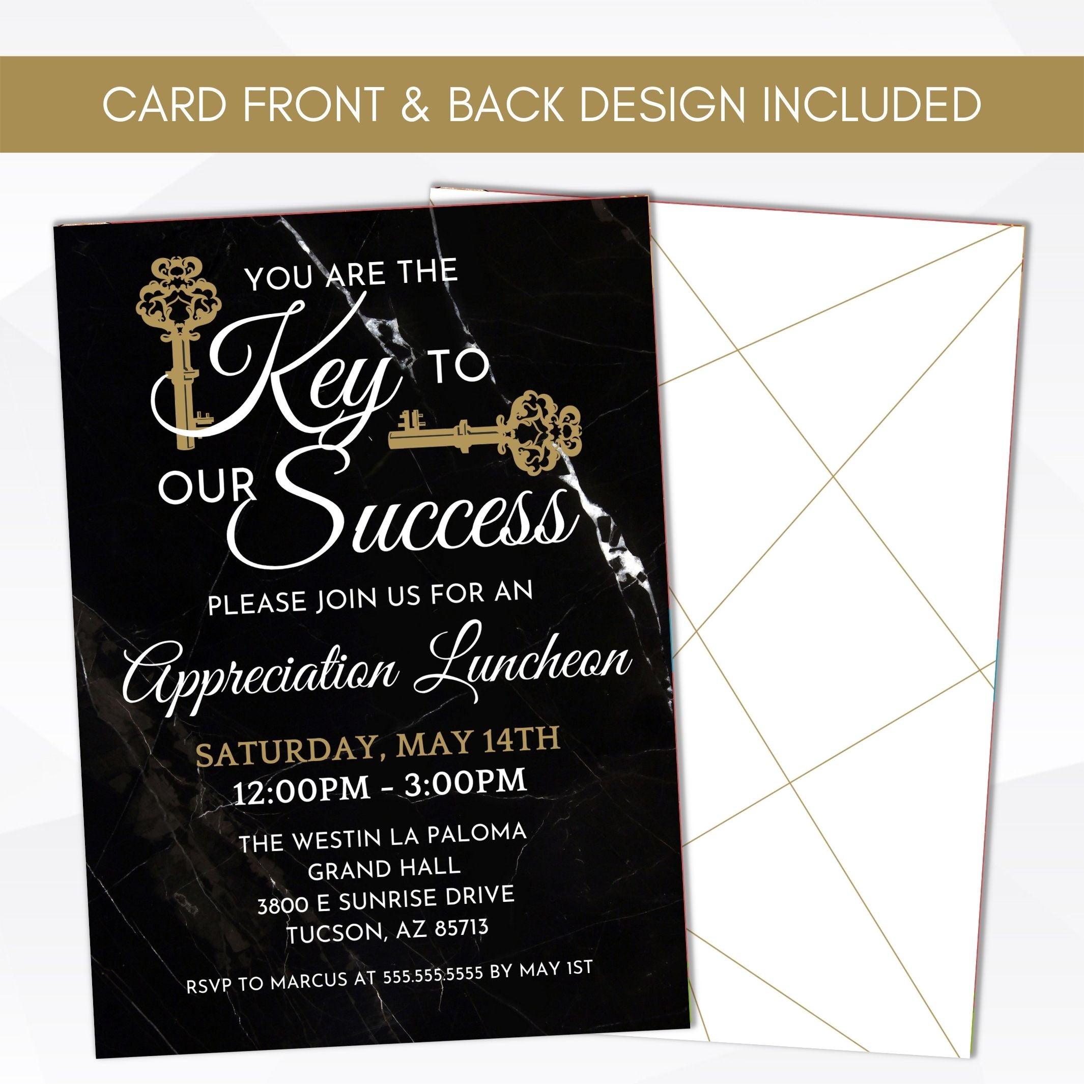 editable employee appreciation luncheon brunch dinner invite employee staff teacher nurse volunteer recognition event