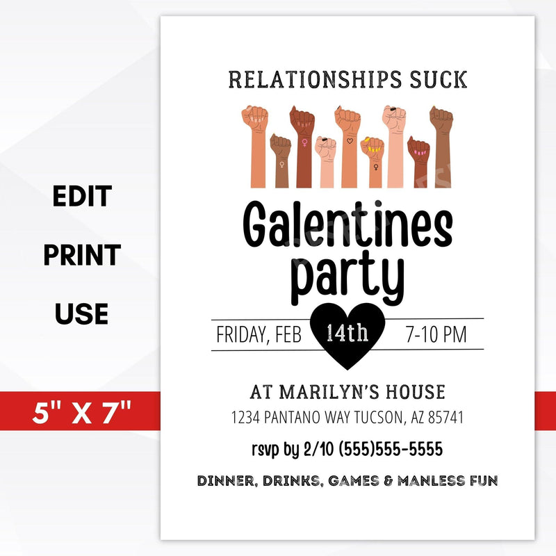 Funny Galentines Day Invitation