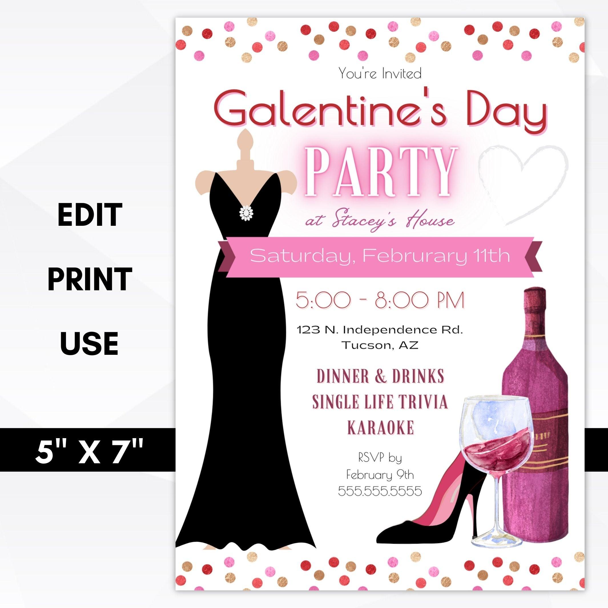 galentines party invitation