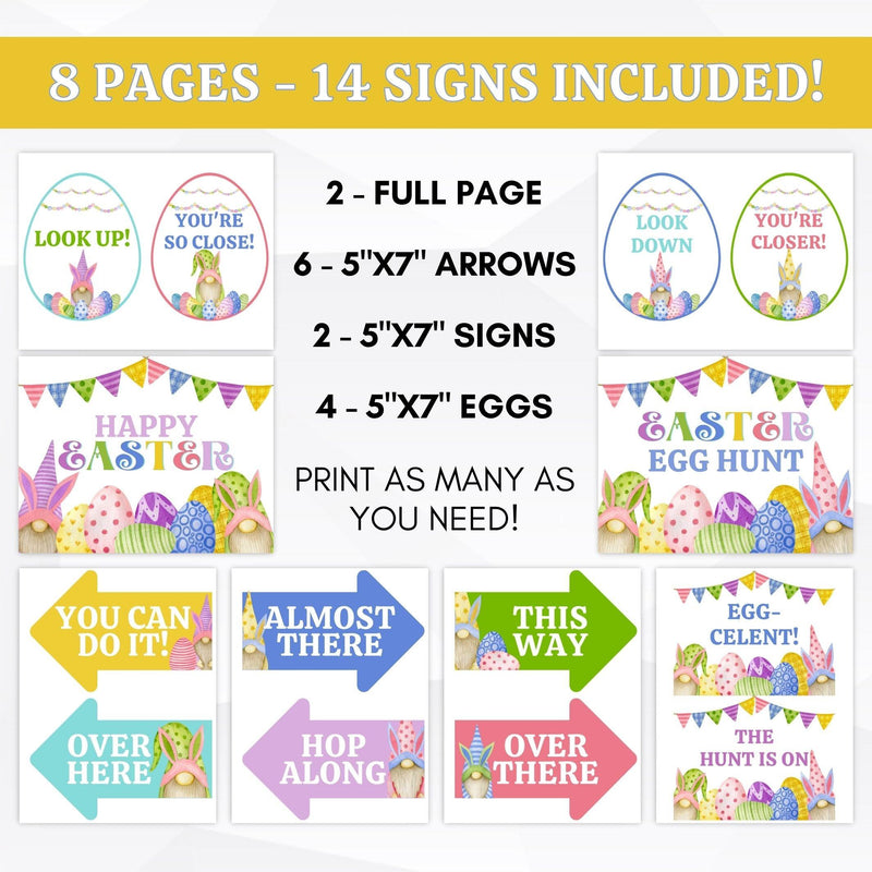 printable easter signs easter egg hunt