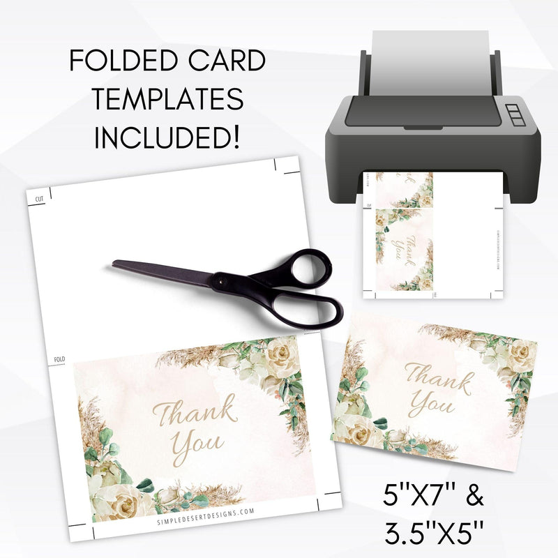 boho thank you cards