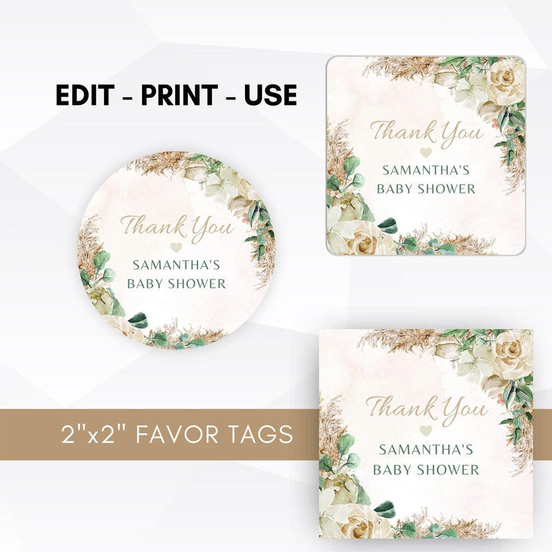 boho favor tags