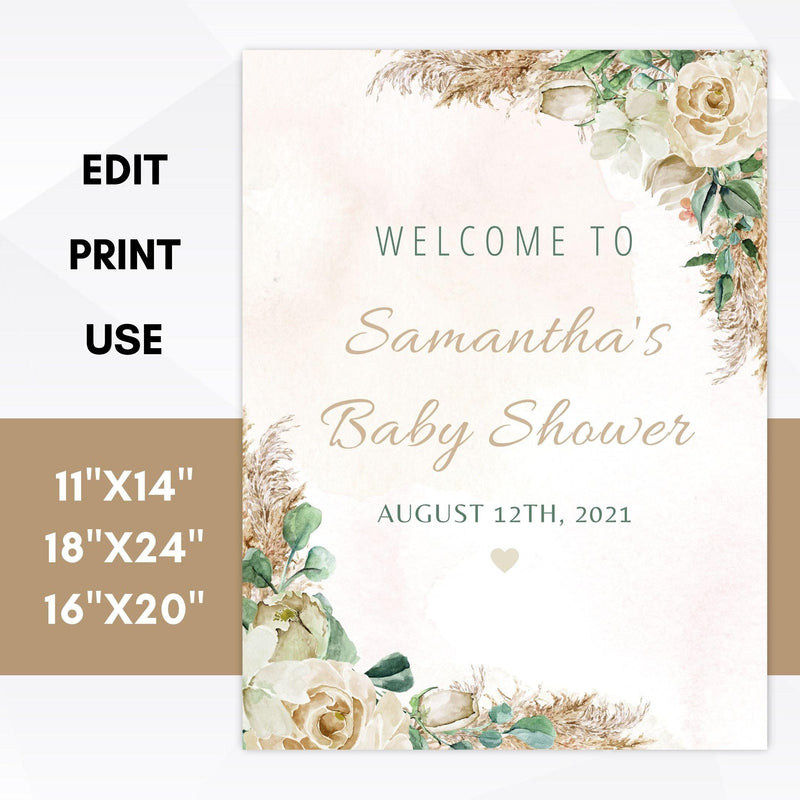 gender neutral baby shower sign set