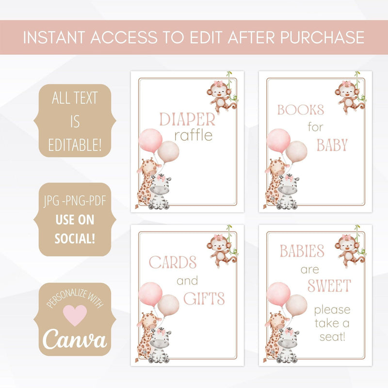 pink floral greenery baby shower welcome sign