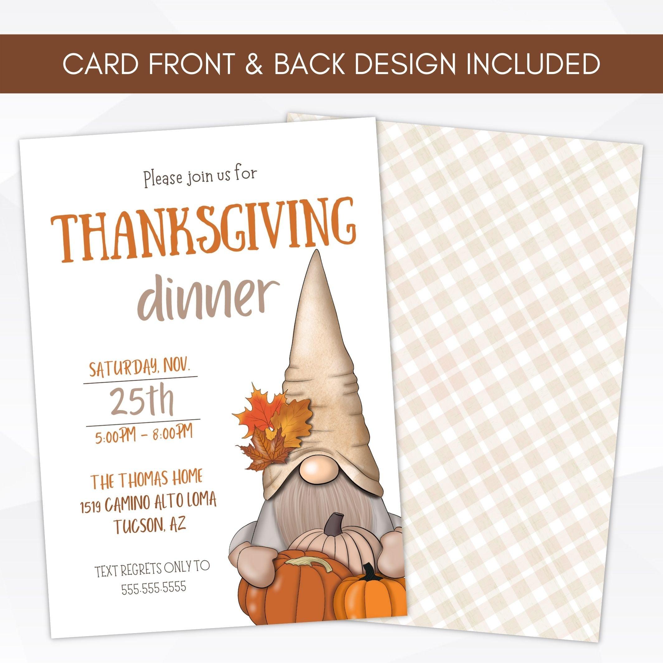 fall autumn friendsgiving let's gather printable invitation template