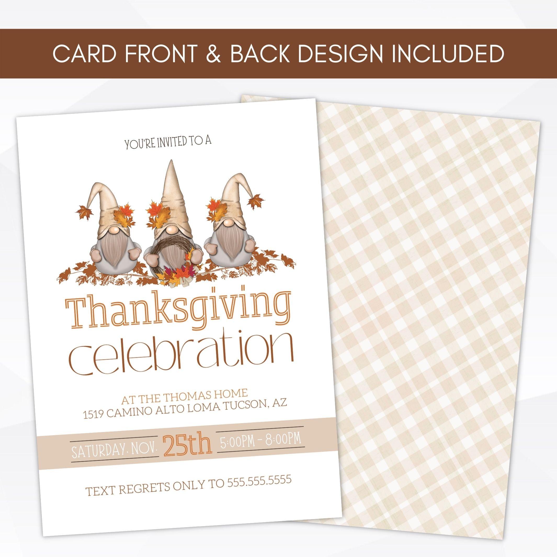 fall autumn friendsgiving let's gather printable invitation template