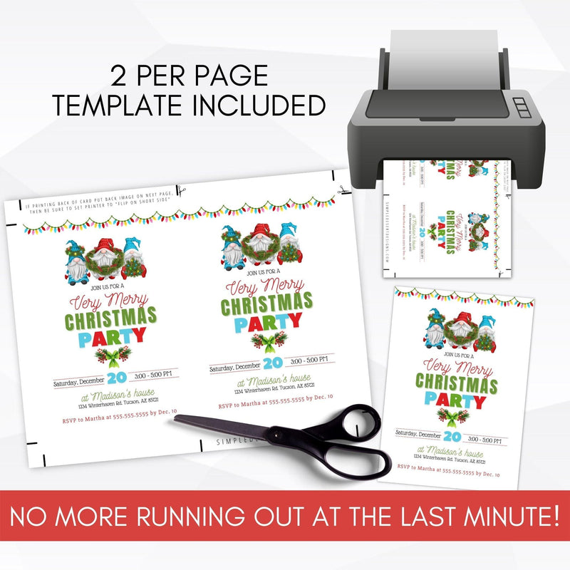 holiday dinner party invitation