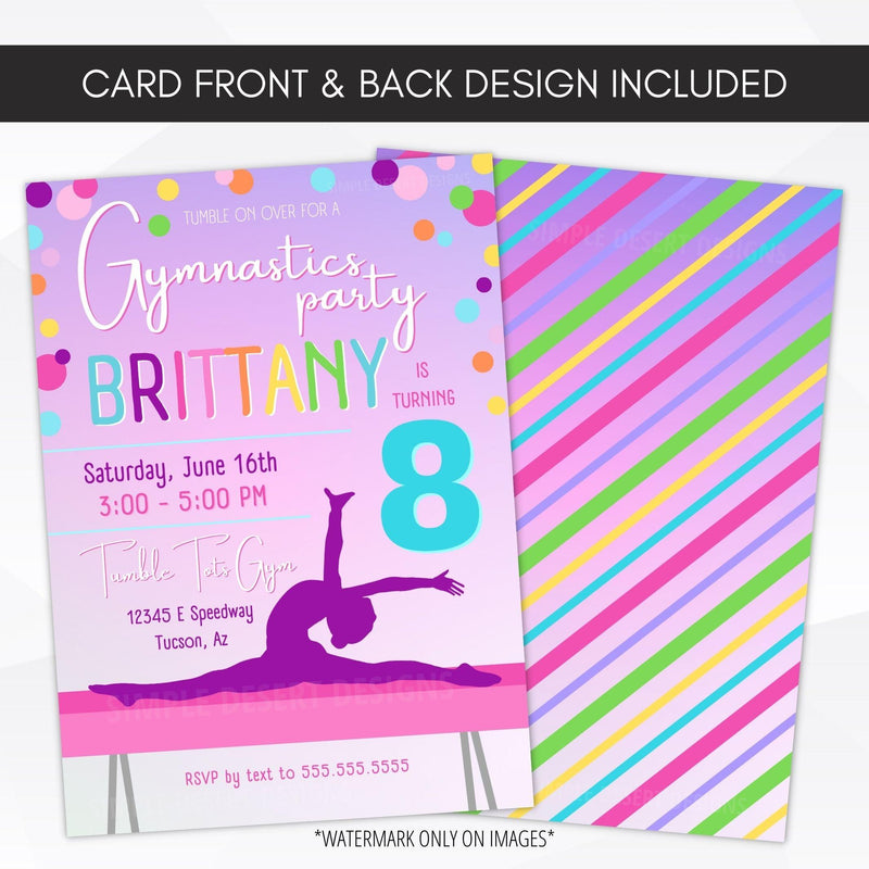 gymnastics theme birthday party