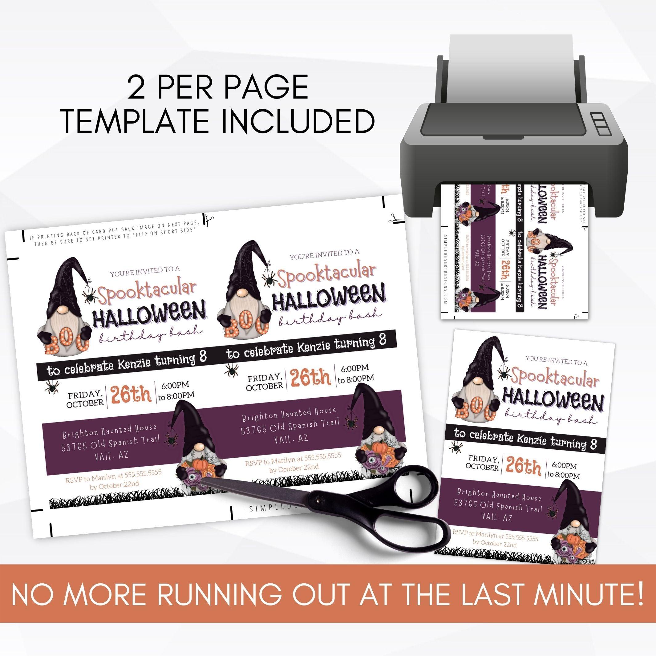 cute Halloween party invitation