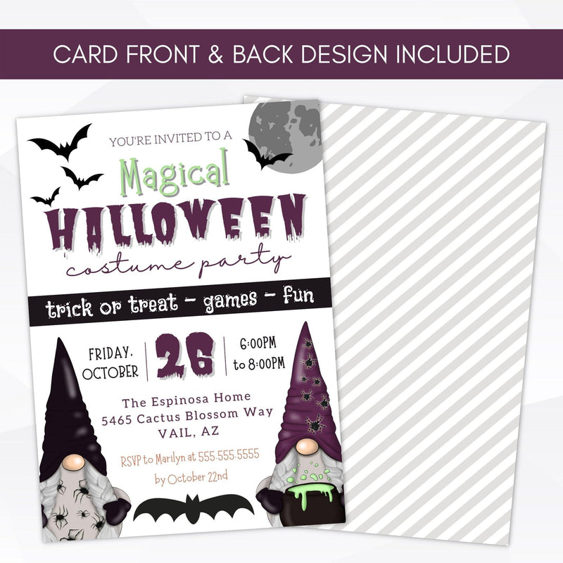 printable halloween trunk or treat invitation