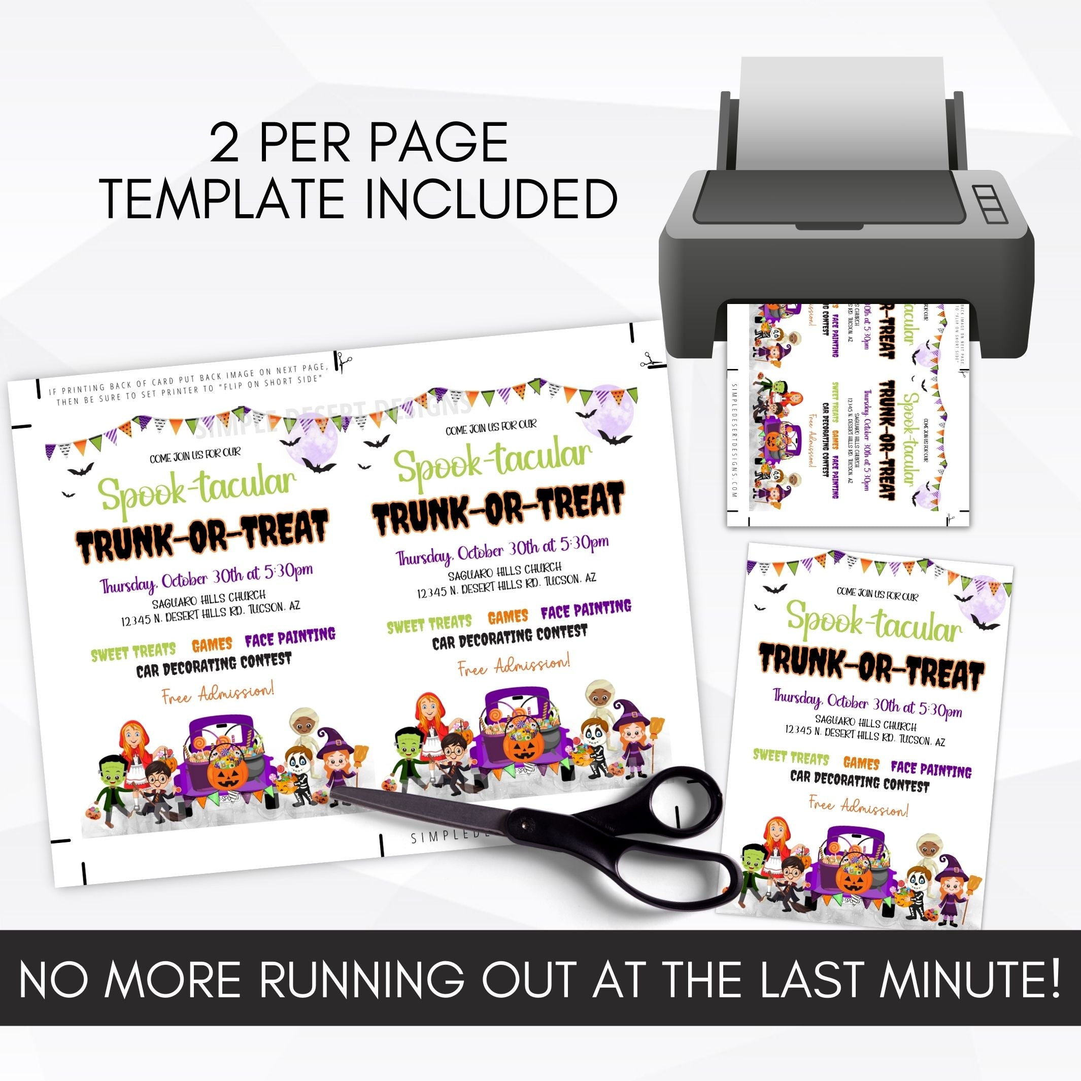 last minute halloween party invitation