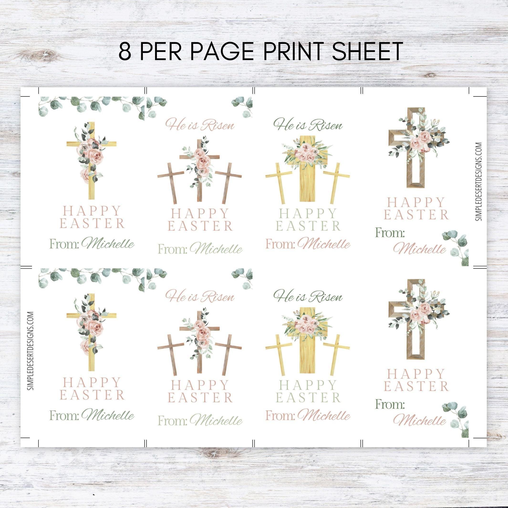 religious easter tag for congregation