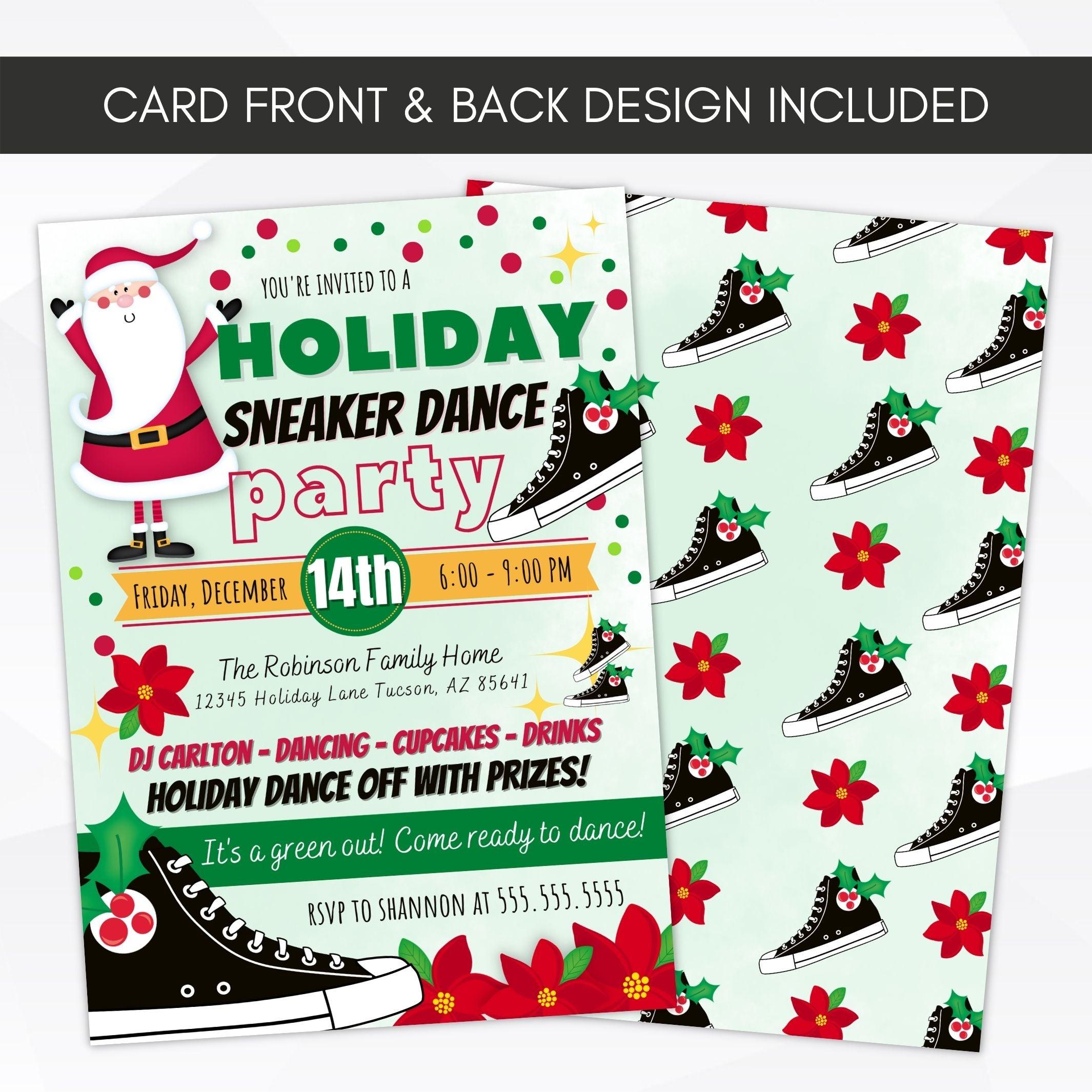 santa themed holiday party invitation