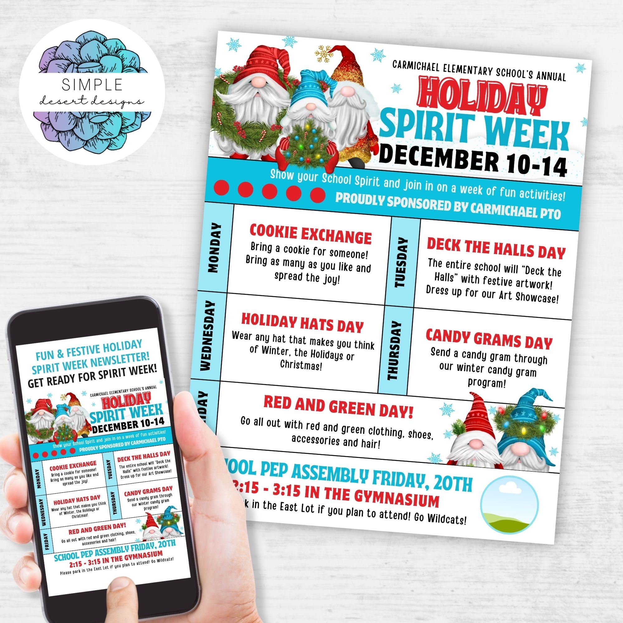 Holiday Spirit Week Flyer Template