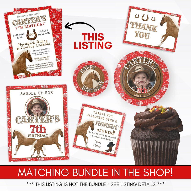 rodeo theme birthday party invitations