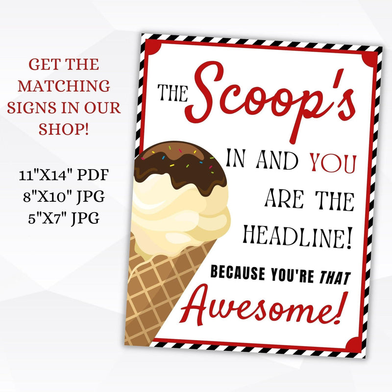 ice cream gift tag sign teacher staff employee nurse appreciation week gift tag label