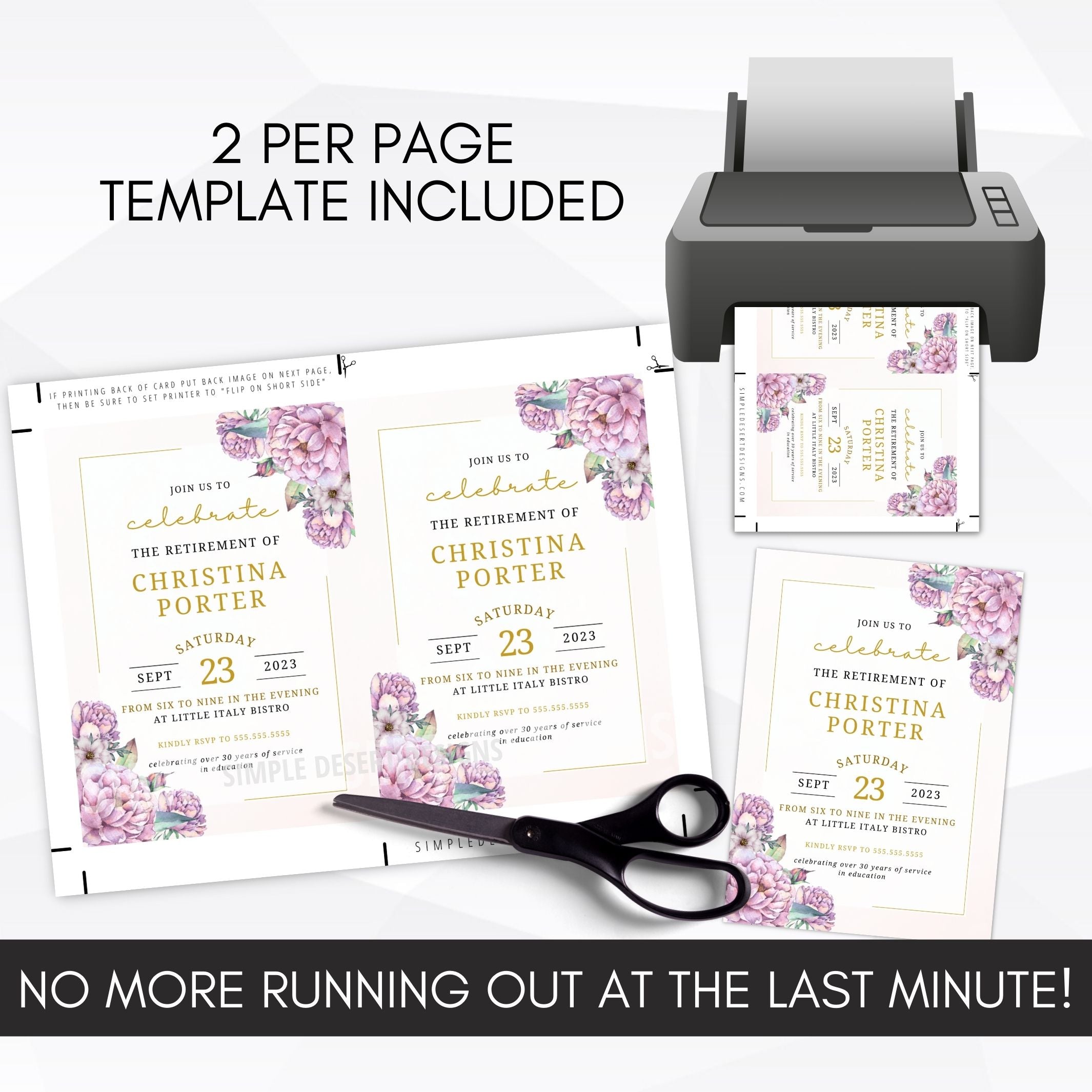 last minute retirement party invitations