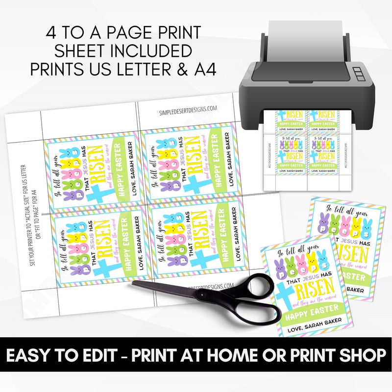 Jesus is Risen Easter Tags