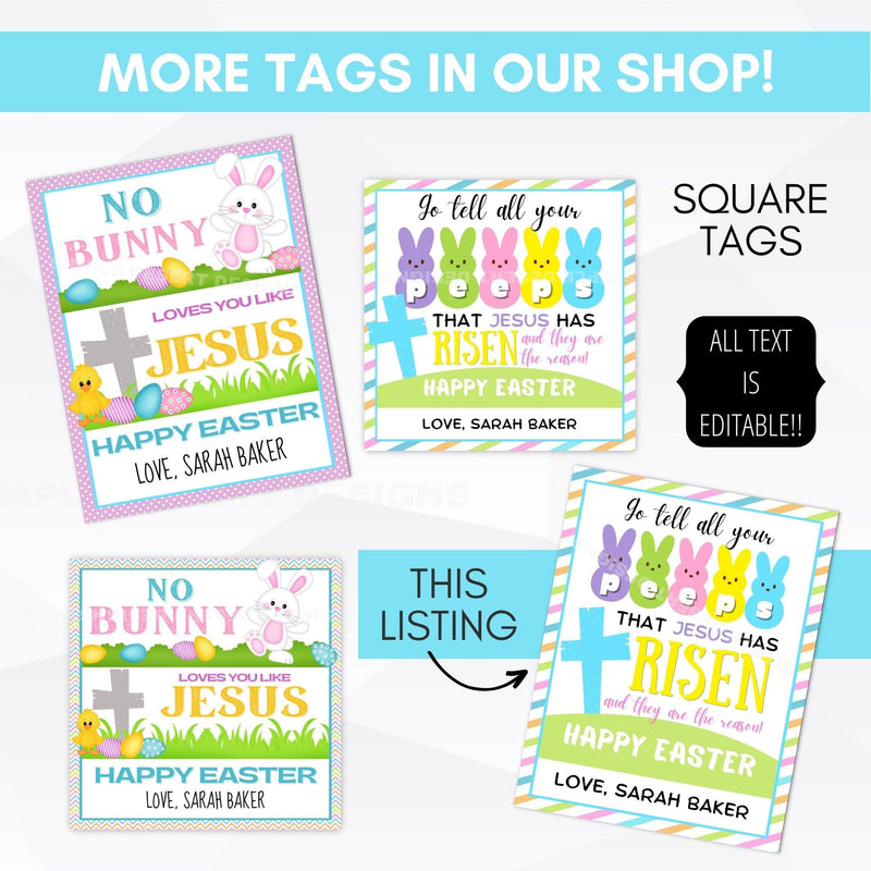 Christian Peeps Easter Tags