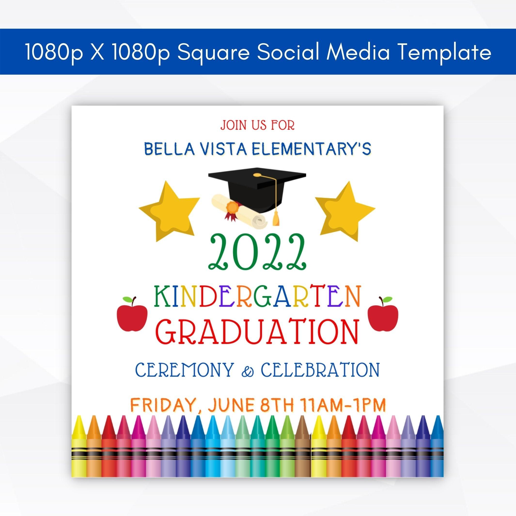 graduation ceremony social media template sign flyer set